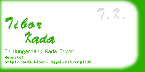 tibor kada business card